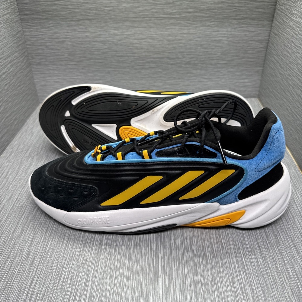 Adidas Ozrah Men's 13 Black Blue Gold‎ Adiprene Futuristic Running Sneakers